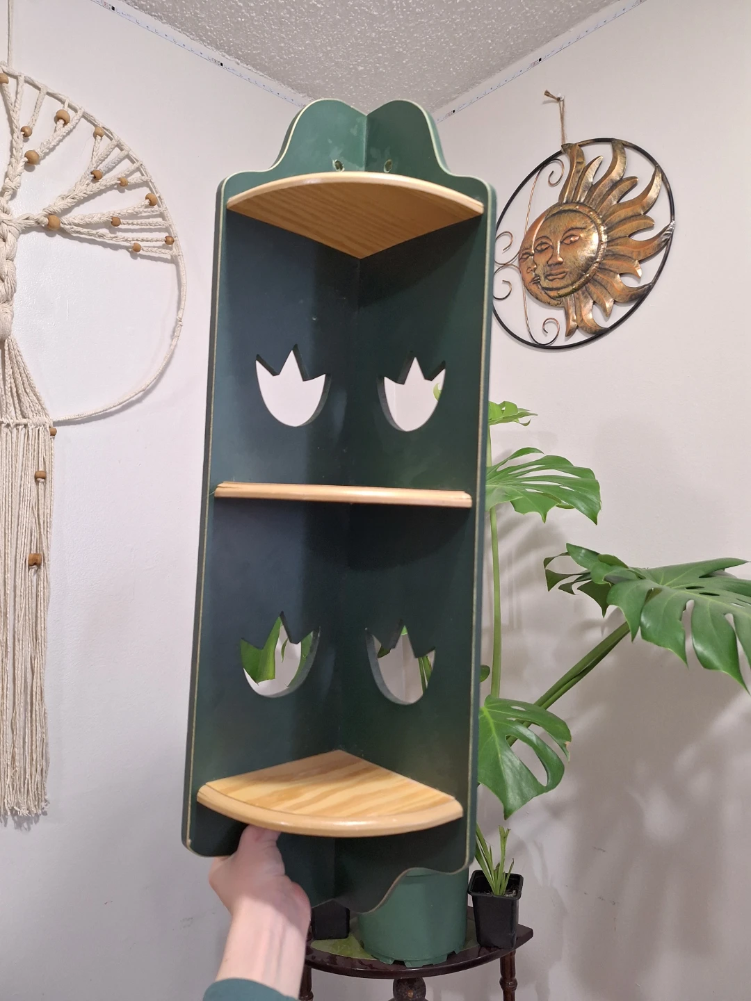 Green Corner Shelf Unit