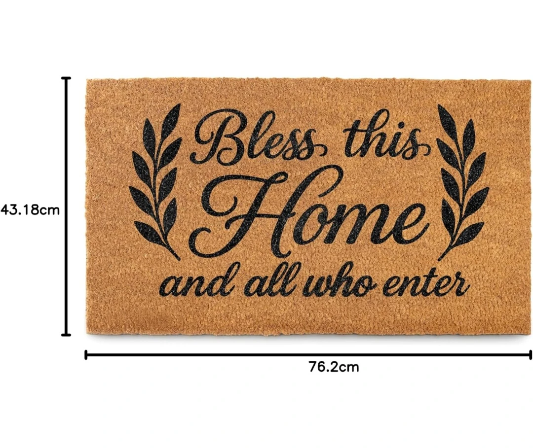 Mainevent Coir Welcome Mat - Bless This Home 30x17 Inch - photo 2