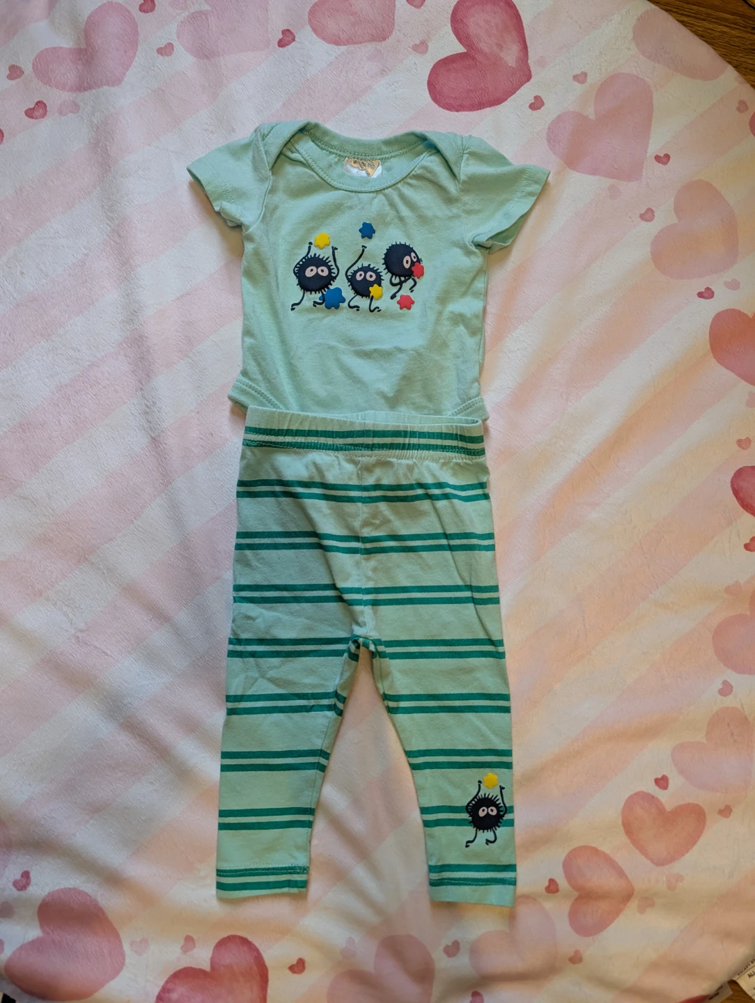 Baby Girls Mint Green Soot Sprite Outfit