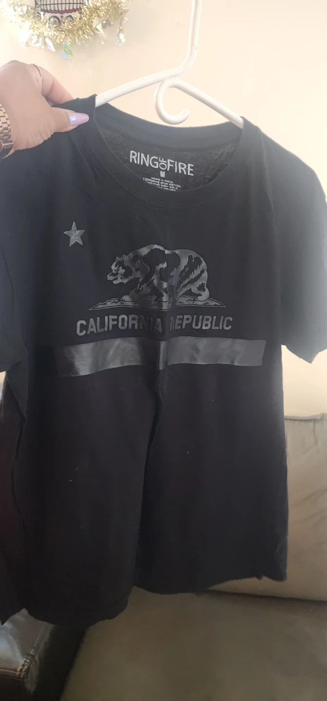Ring of Fire California Republic Bear T-Shirt Size M