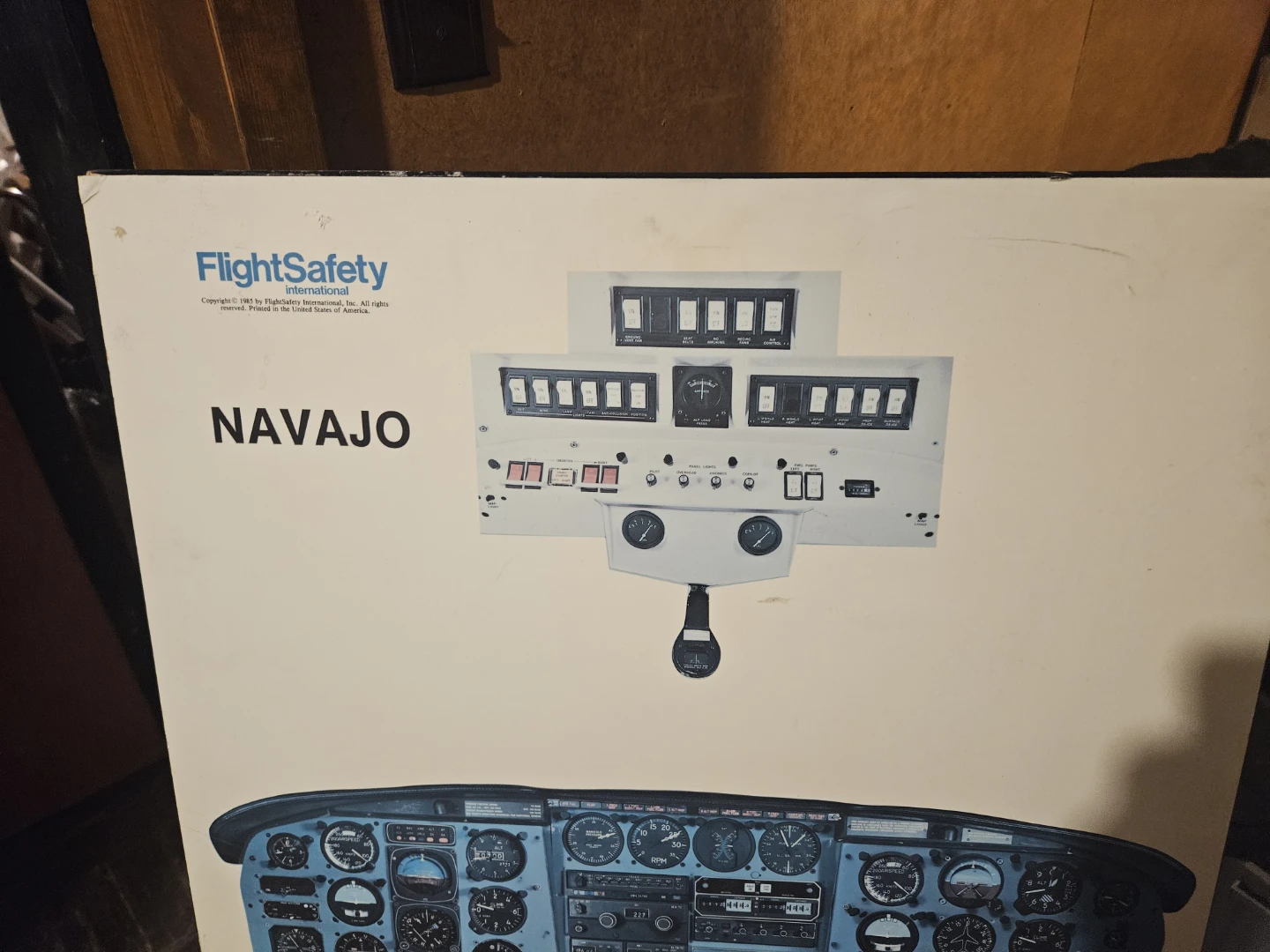 FlightSafety International Navajo Pilot Panel Poster - photo 5