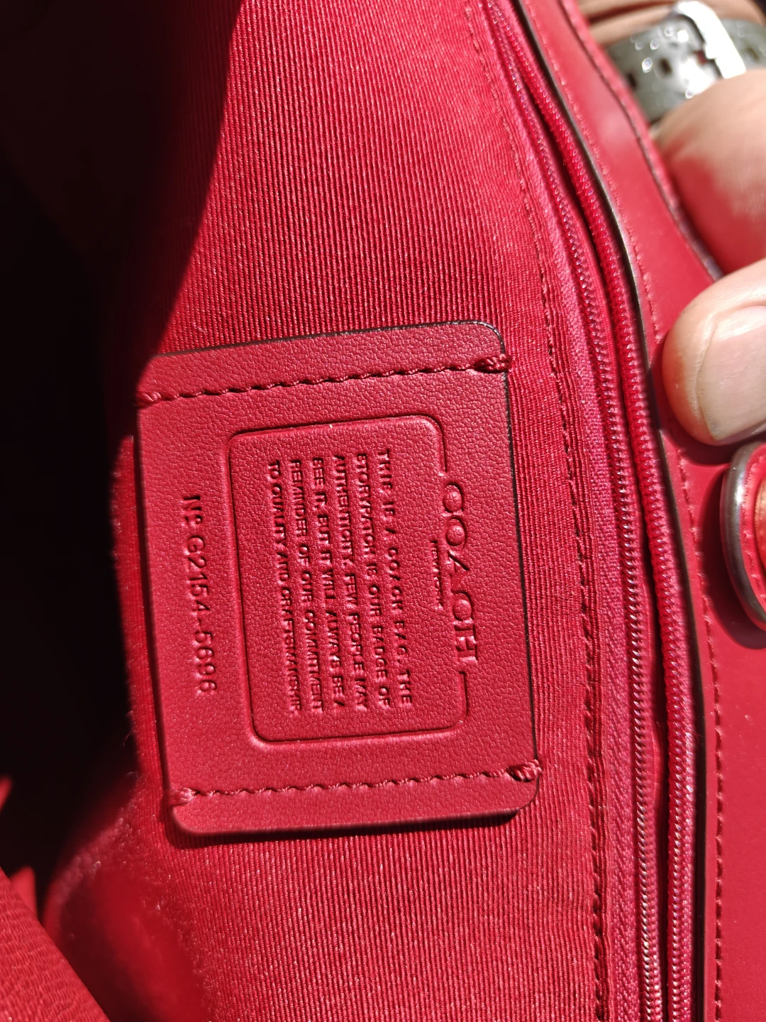 Coach Monogram Tote Bag with Red Trim - photo 3