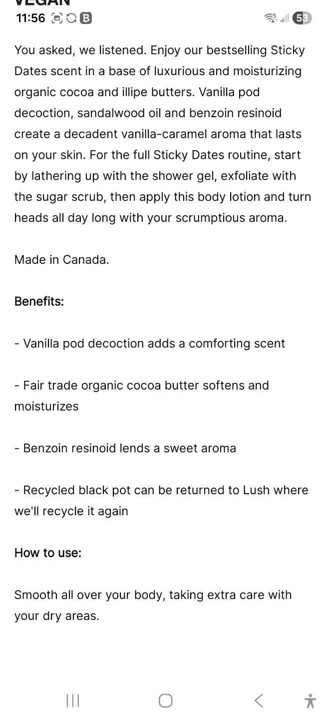 LUSH Sticky Dates Body Lotion 250ml - photo 2