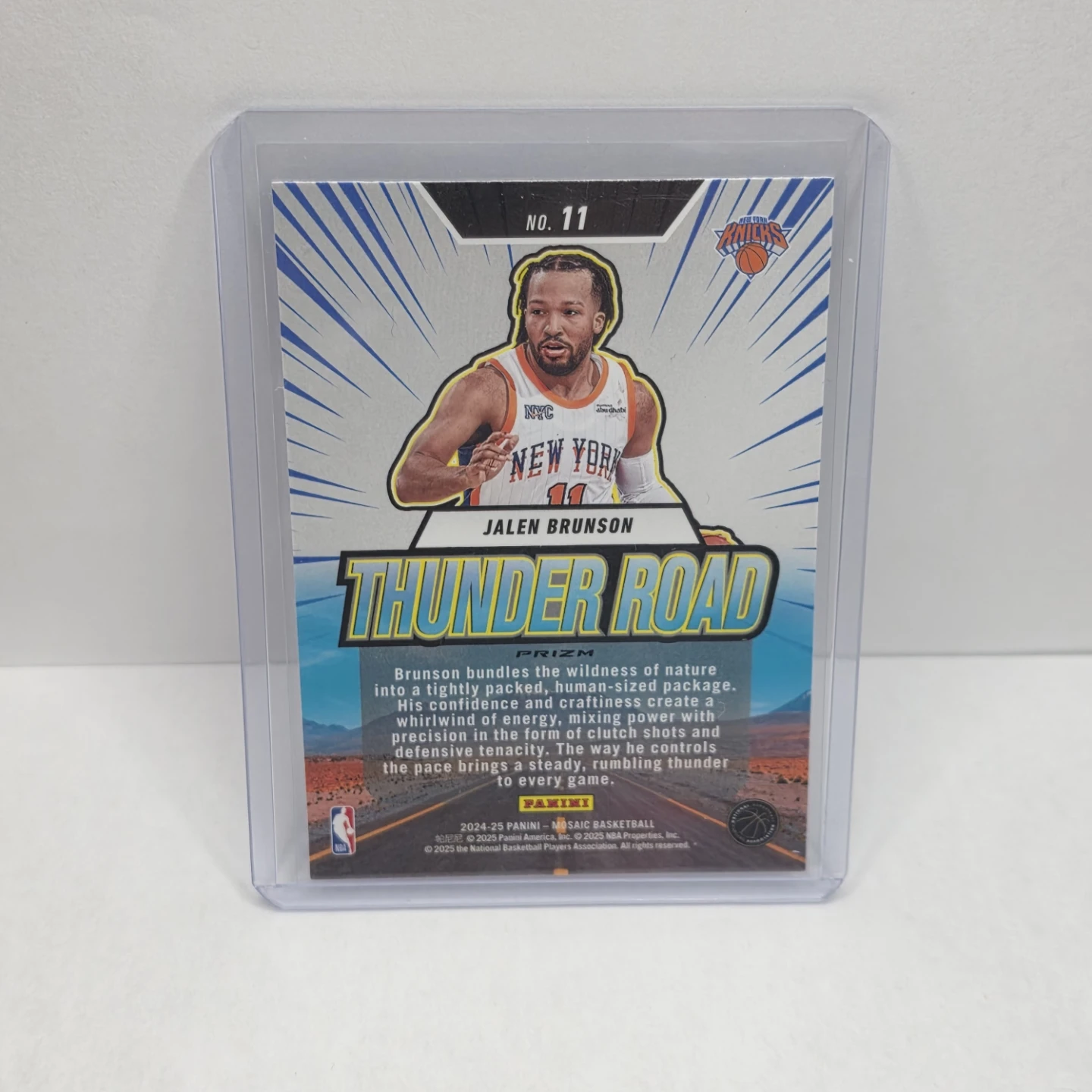 Jalen Brunson Thunder Road #11 Mosaic Prizm New York Knicks - photo 2