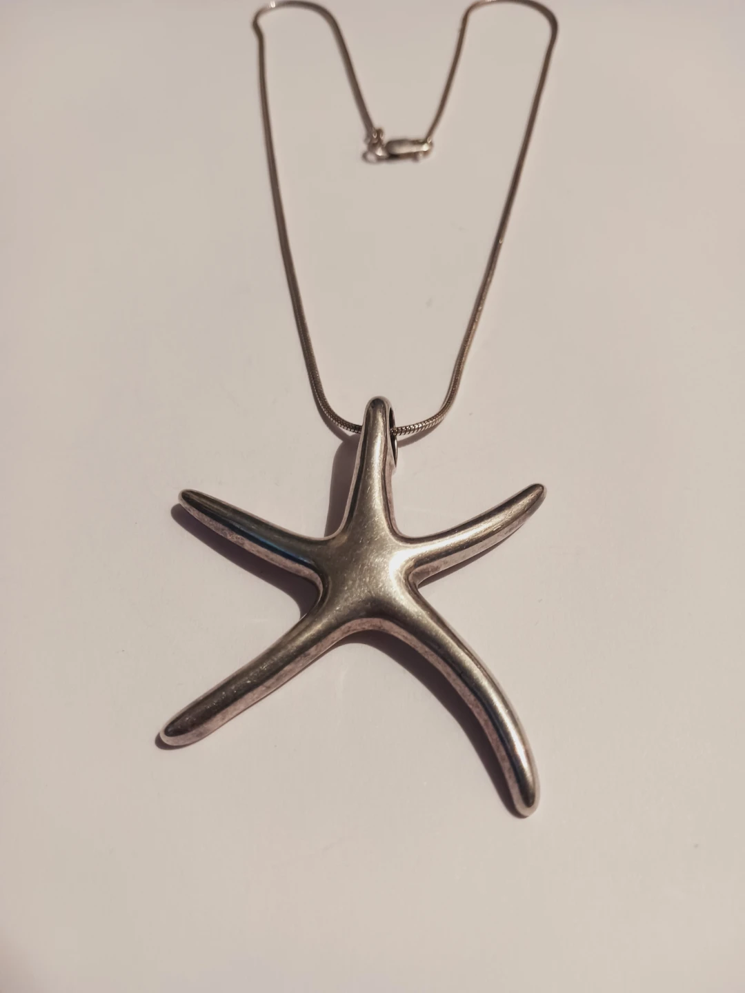 Sterling Silver 925 Starfish Pendant with Necklace