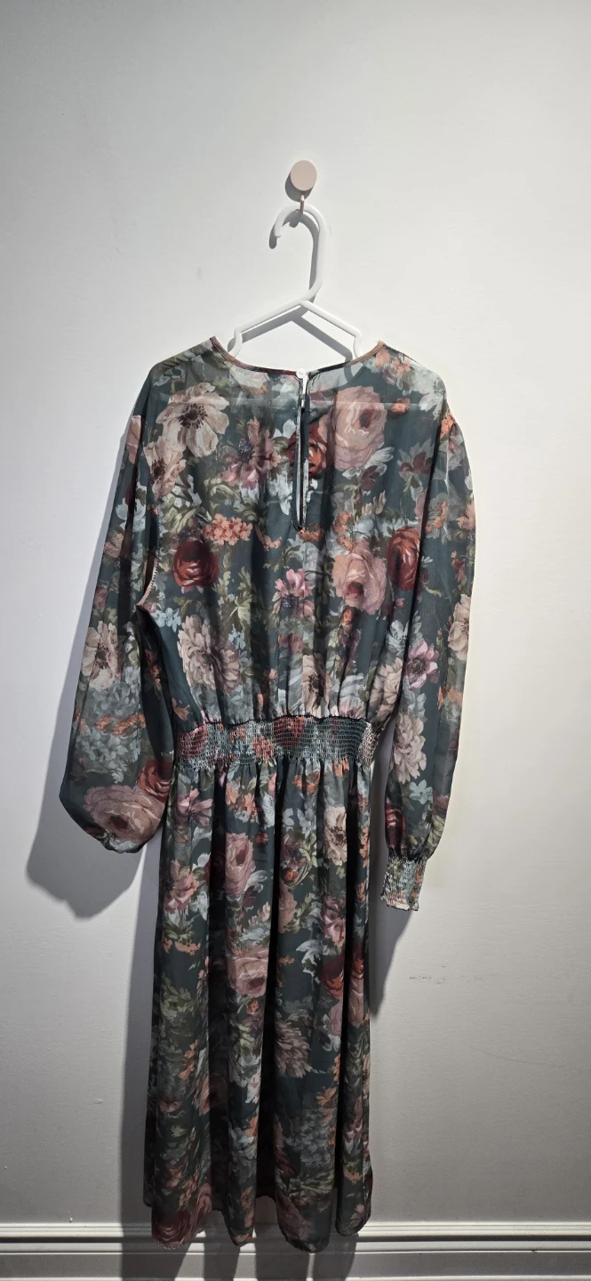Floral Long Sleeve Midi Dress - photo 2