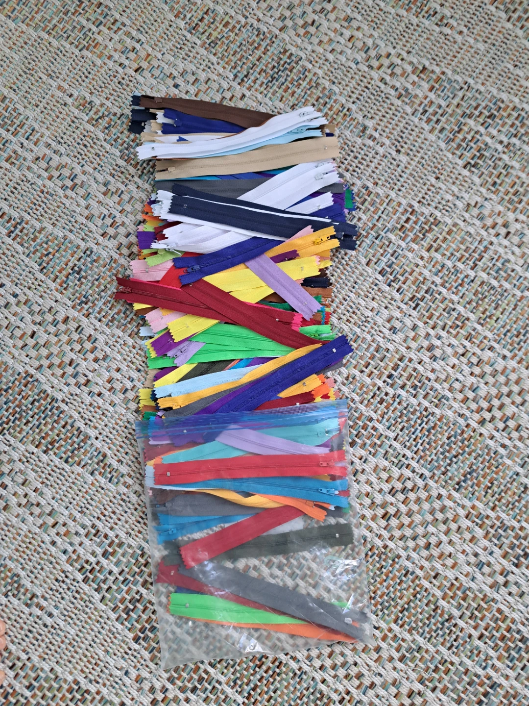 Assorted Colour Zippers