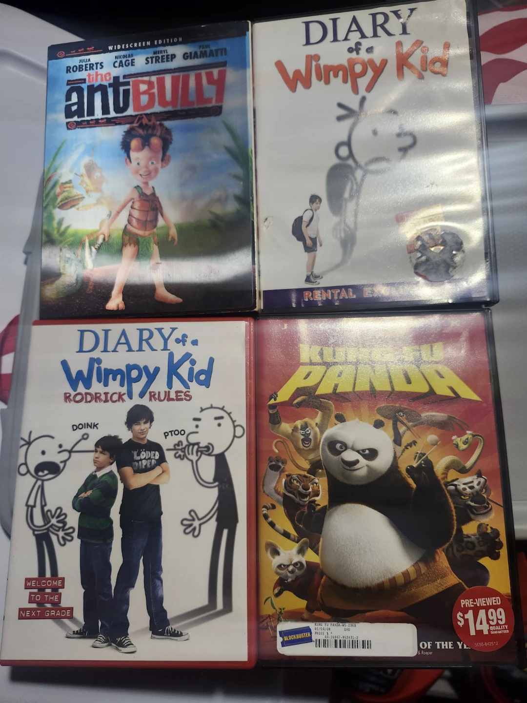 The Ant Bully, Diary of a Wimpy Kid, Kung Fu Panda DVDs