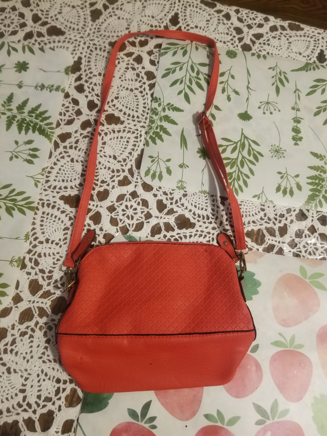 Coral Crossbody Purse with Deer Charm - photo 3