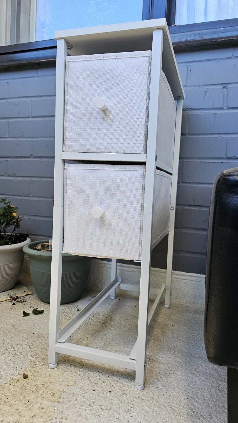 White 2-Drawer Storage Unit