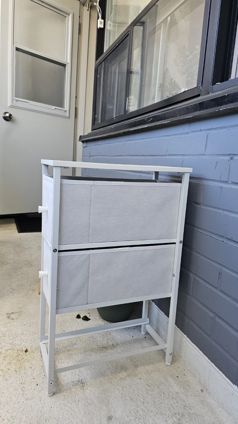 White 2-Drawer Storage Unit - photo 2