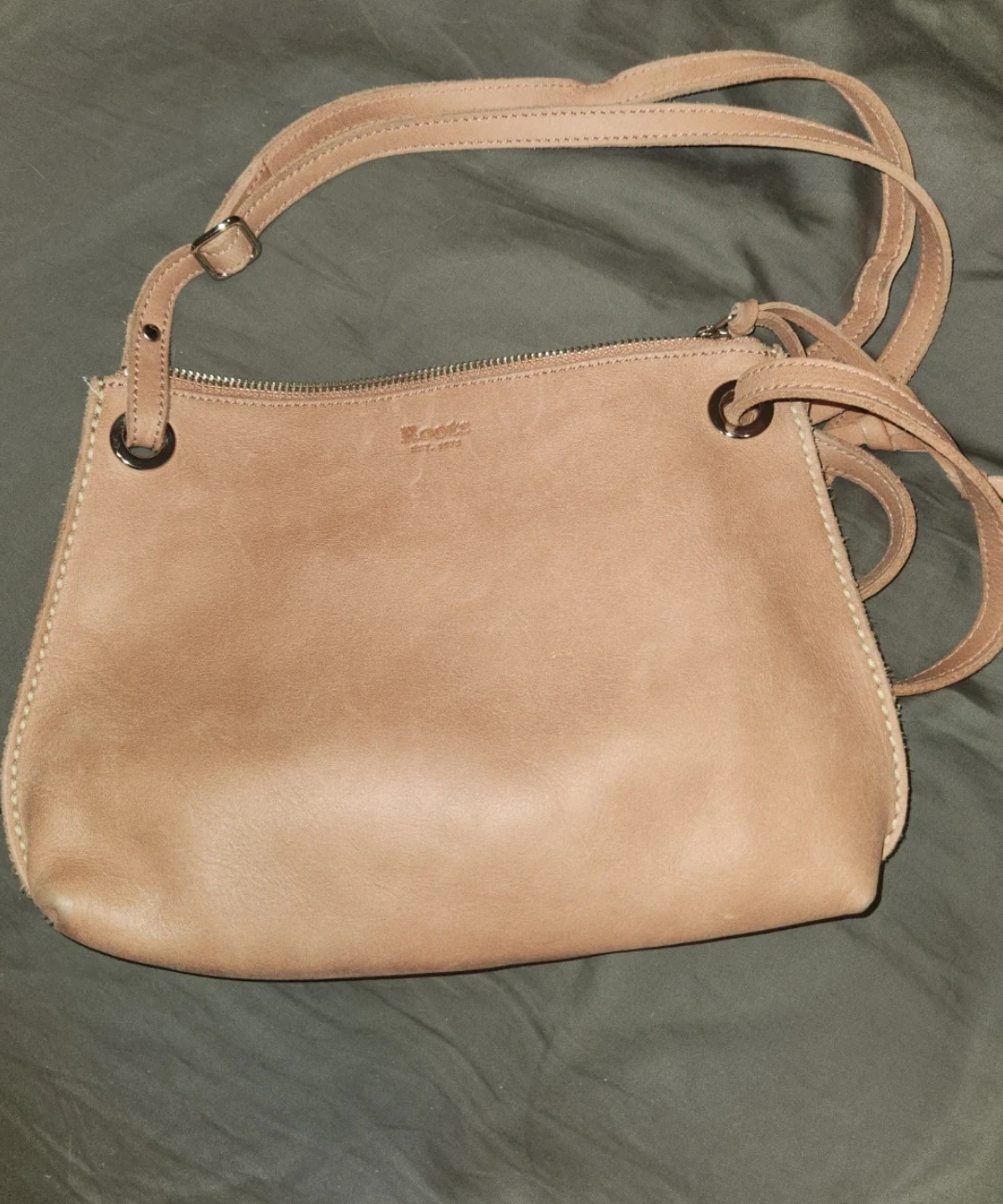 Roots dark pink Leather Crossbody Bag - photo 3