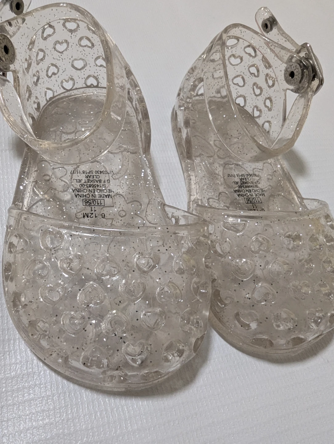 Clear Glitter Jelly Sandals 6-12M