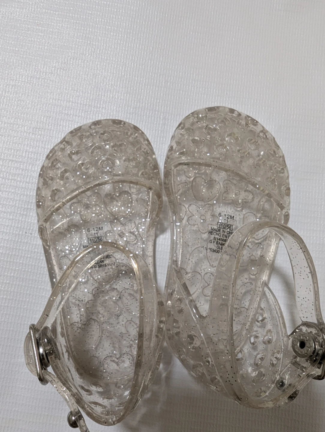Clear Glitter Jelly Sandals 6-12M - photo 2