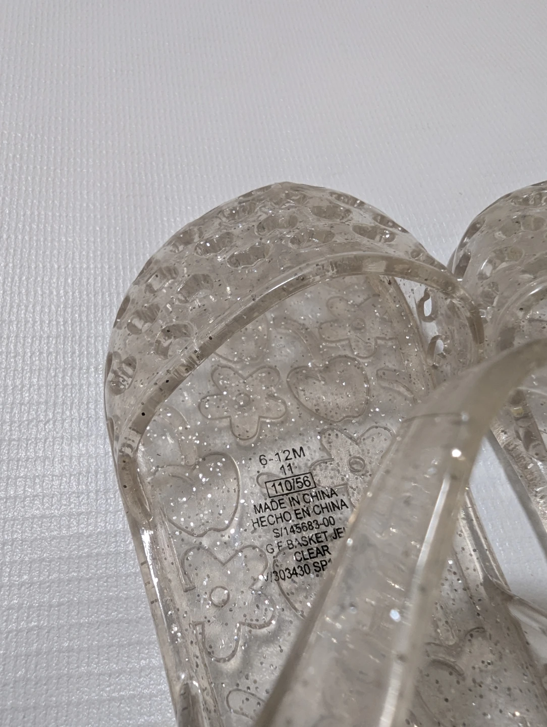 Clear Glitter Jelly Sandals 6-12M - photo 3