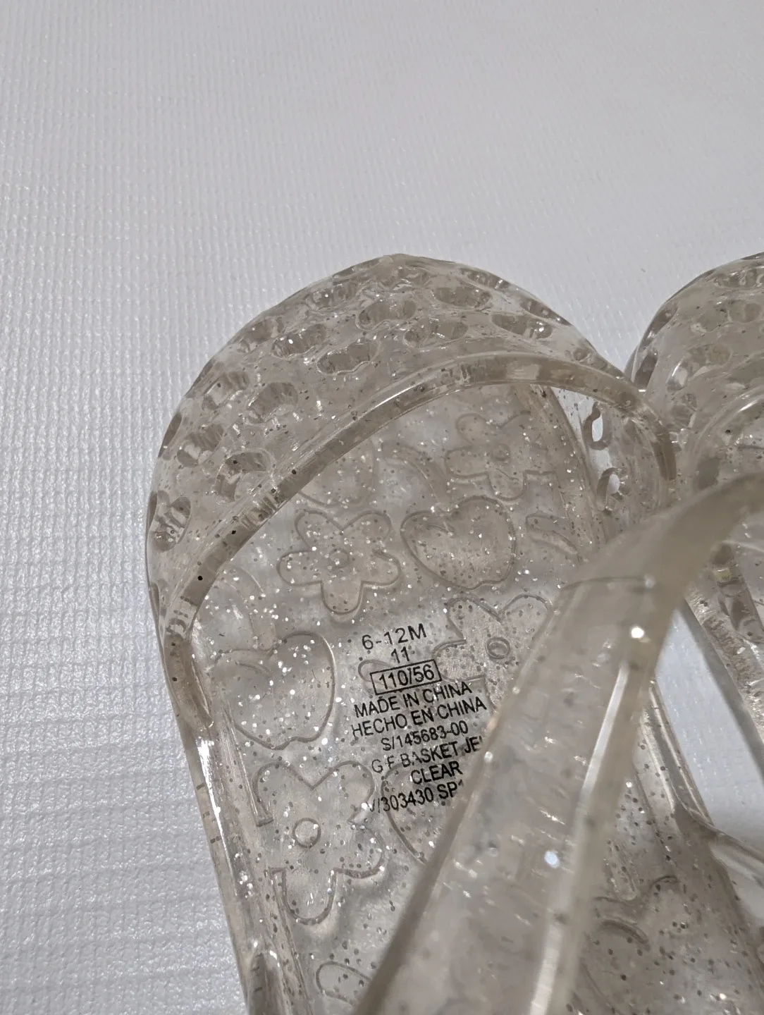 Clear Glitter Jelly Sandals 6-12M - photo 3
