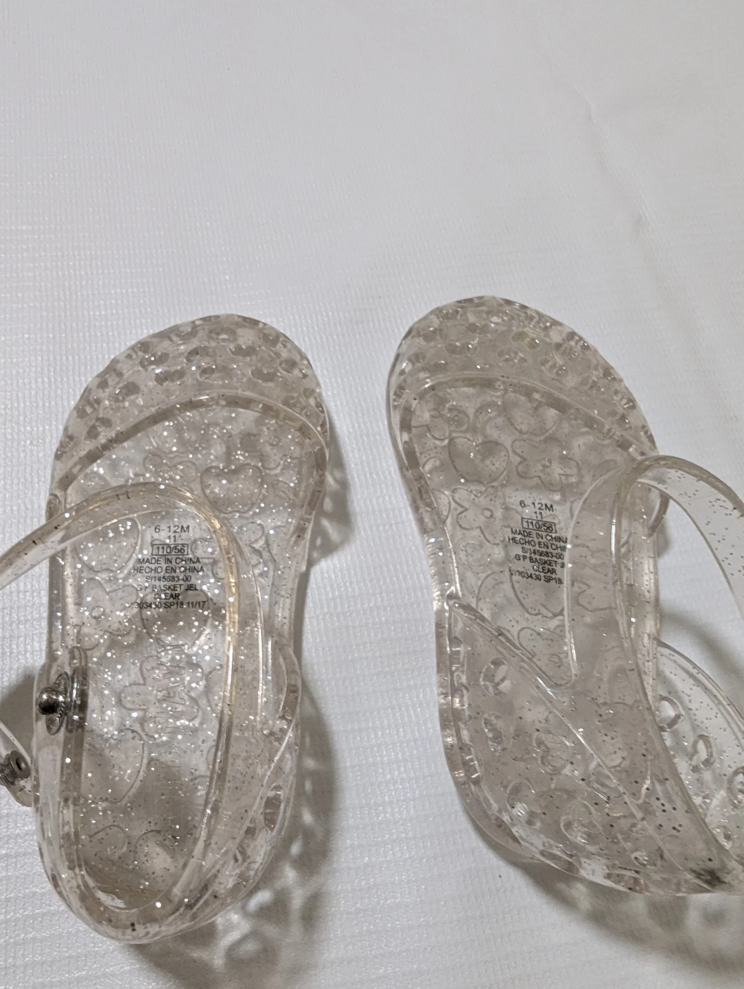 Clear Glitter Jelly Sandals 6-12M - photo 4