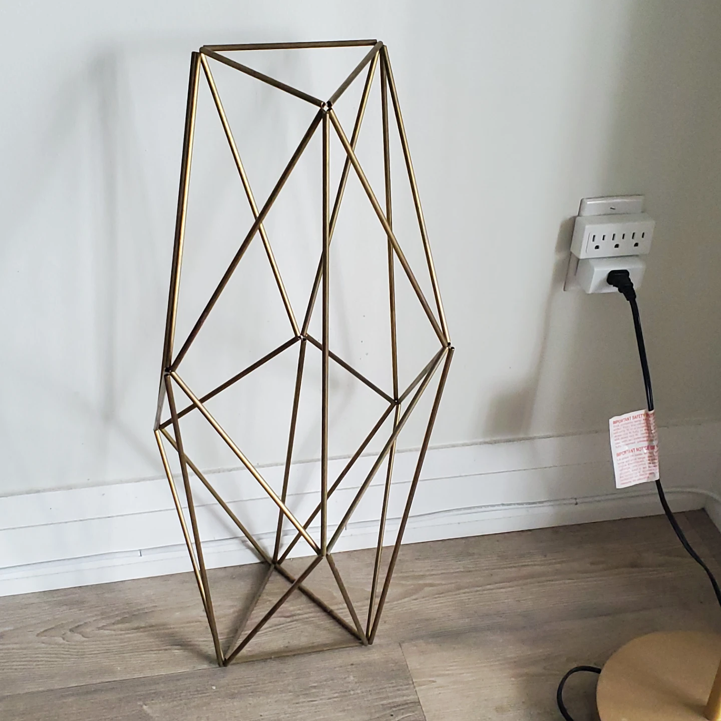 Brass Geometric Accent Stand