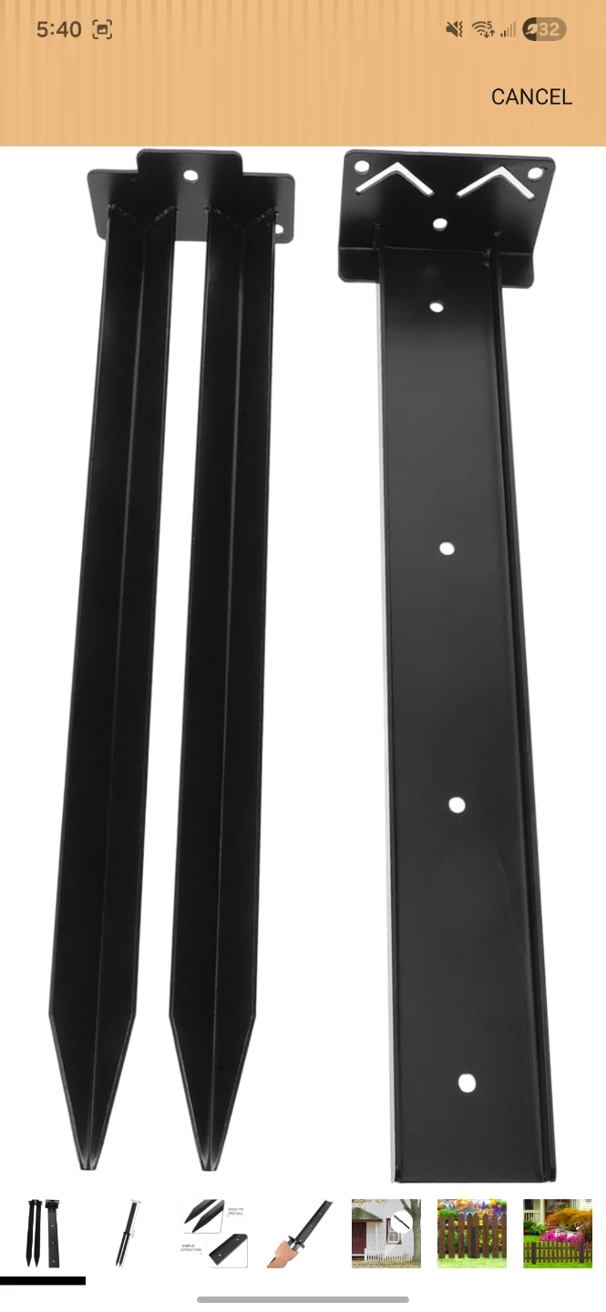 Fence Post Repair Anchor Stake Metal Ground Fixing Support - photo 3