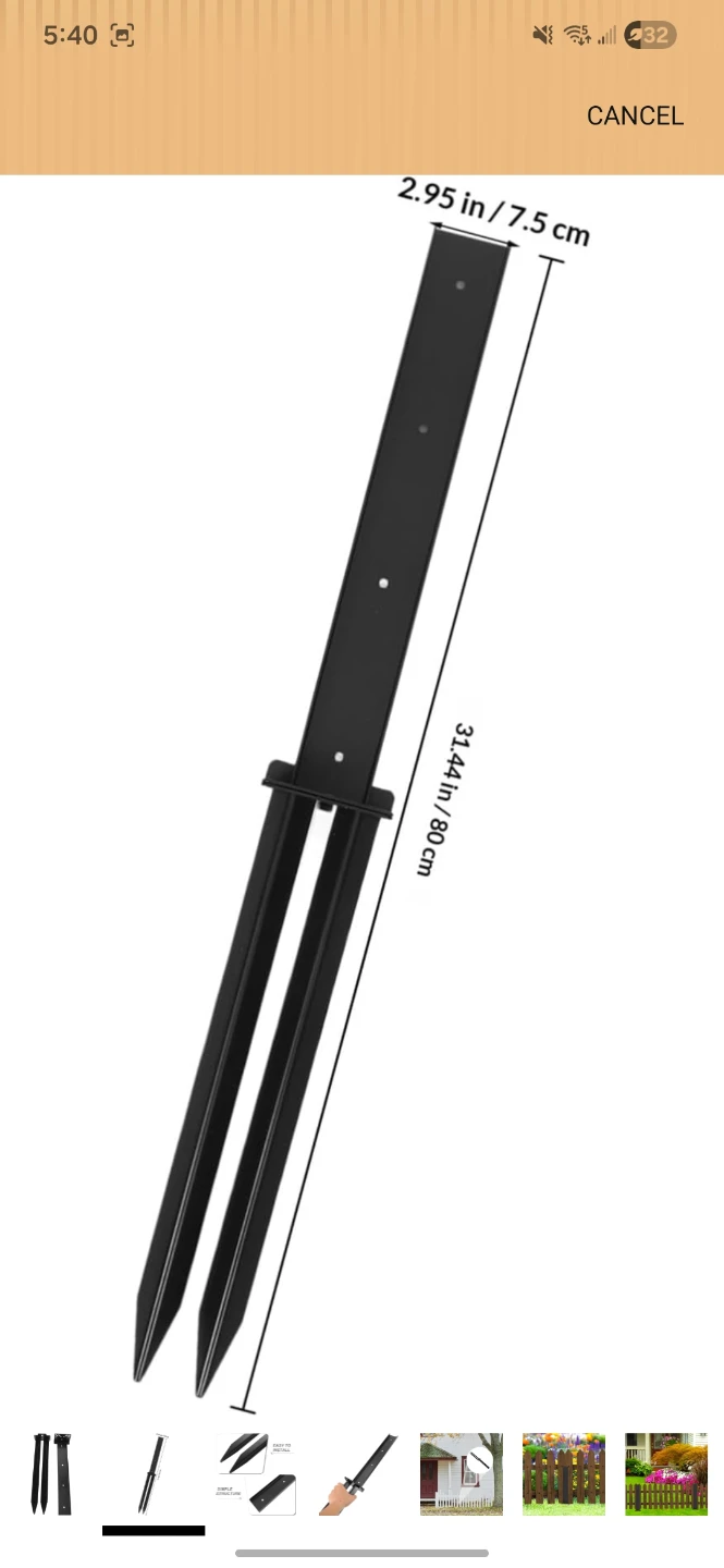 Fence Post Repair Anchor Stake Metal Ground Fixing Support - photo 4