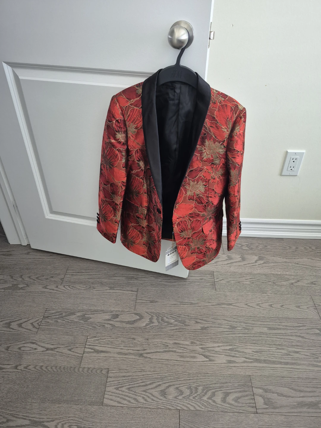 Suslo Couture Red Floral Blazer Size 12
