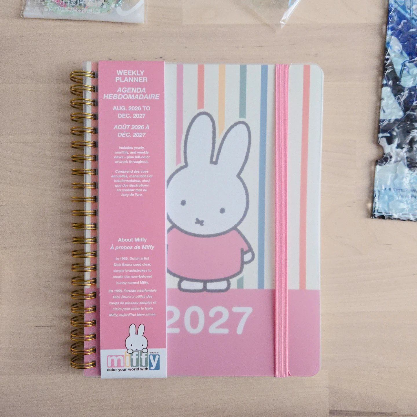 Cute Pink Miffy Planner Agenda 2027