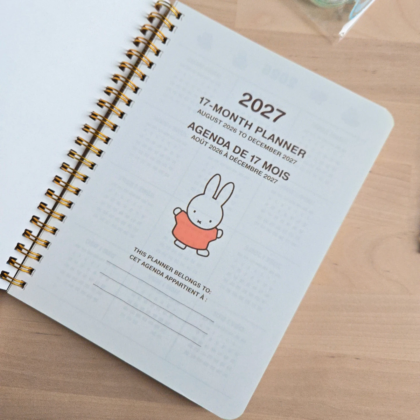 Cute Pink Miffy Planner Agenda 2027 - photo 5