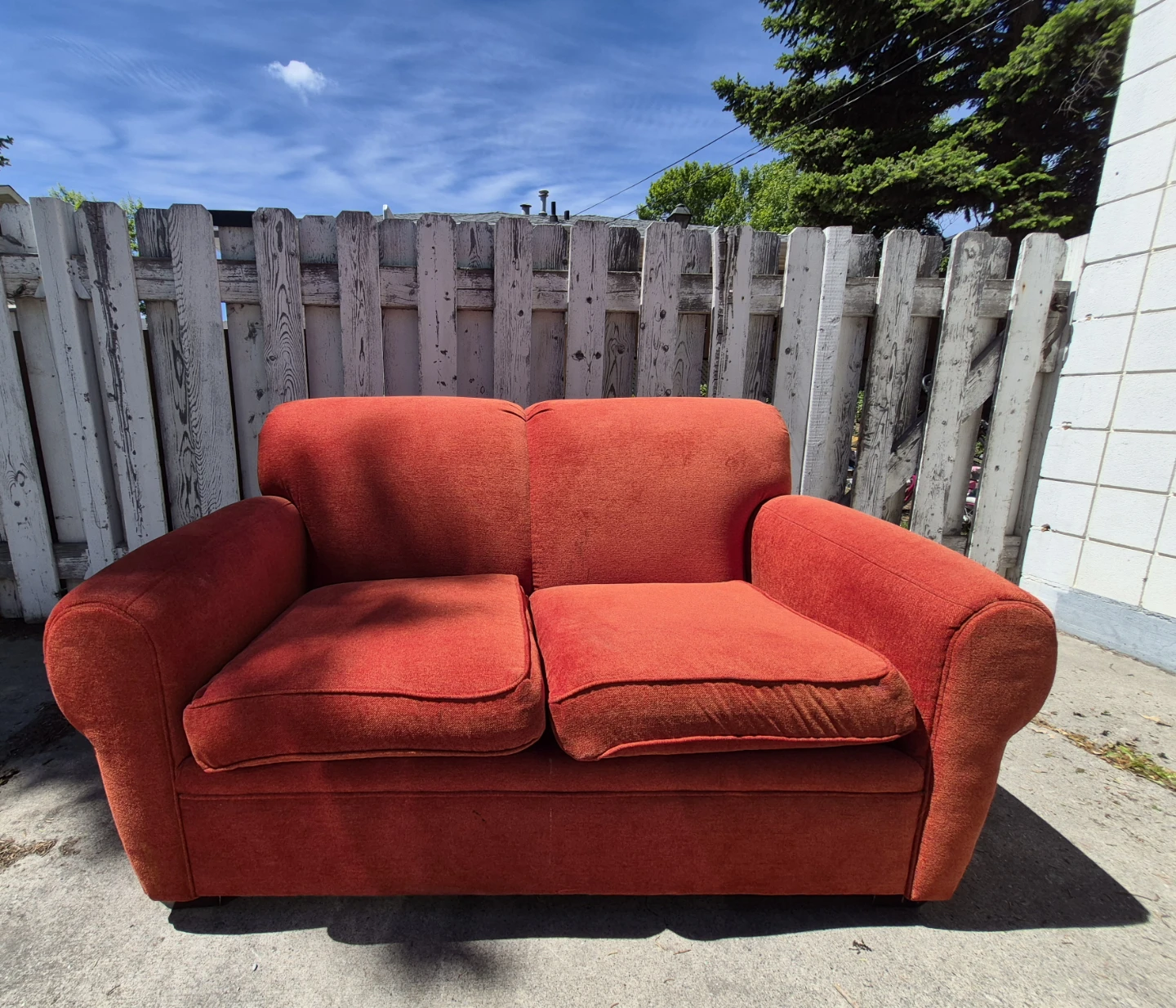 Orange Loveseat Sofa