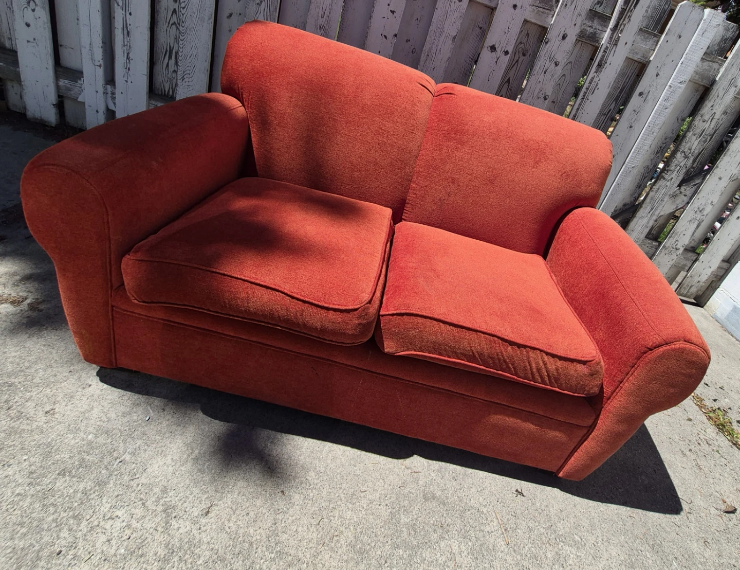 Orange Loveseat Sofa - photo 4