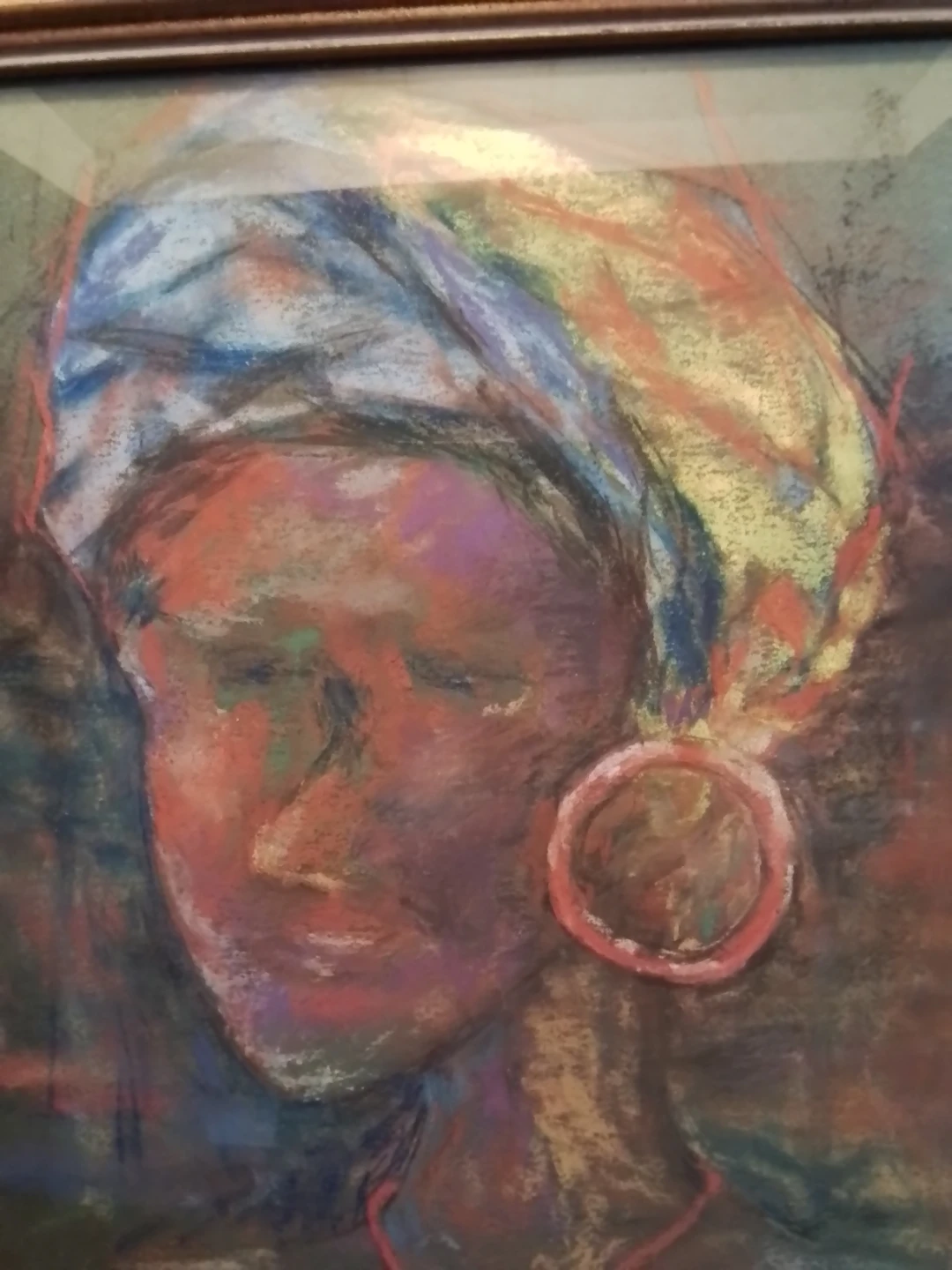 Framed Pastel Portrait of a Woman - photo 3