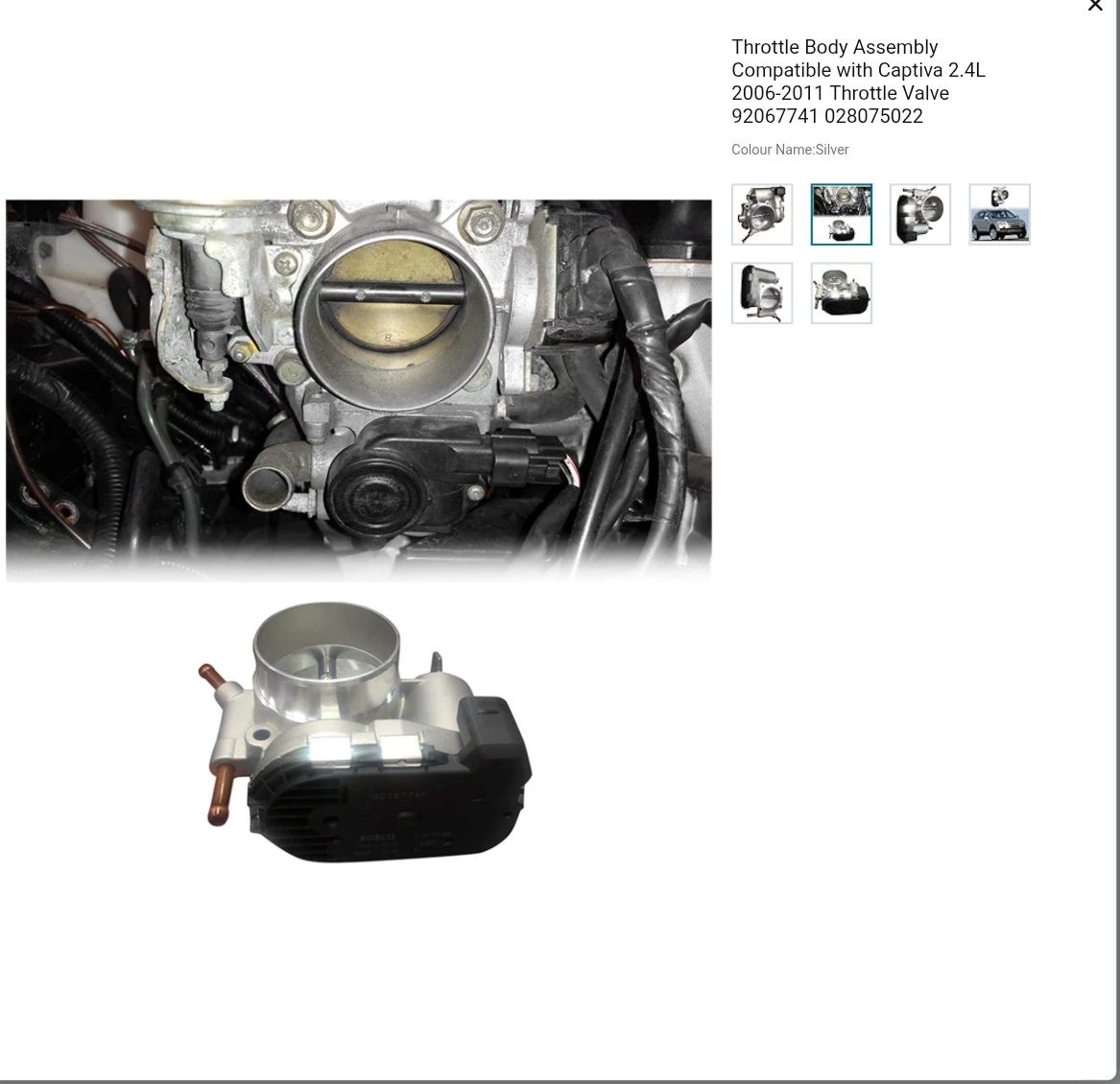 Throttle Body Assembly for Captiva 2.4L 2006-2011