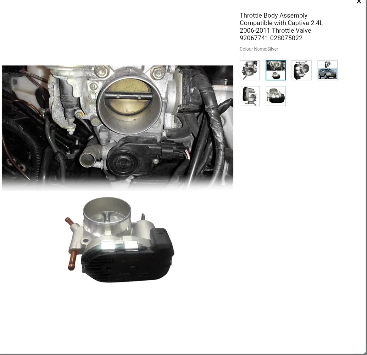Throttle Body Assembly for Captiva 2.4L 2006-2011