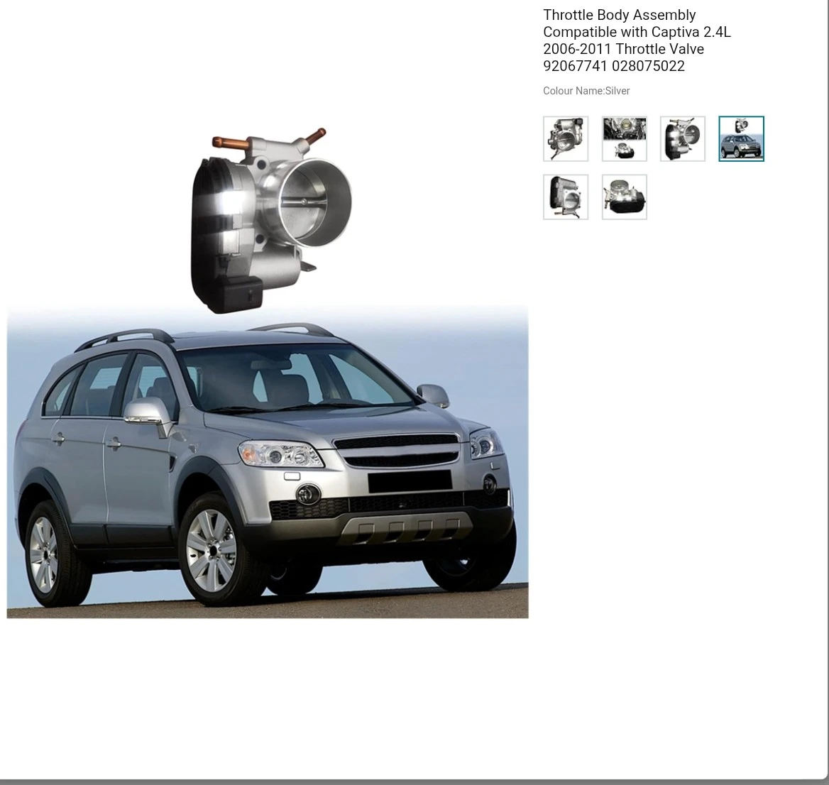 Throttle Body Assembly for Captiva 2.4L 2006-2011 - photo 3