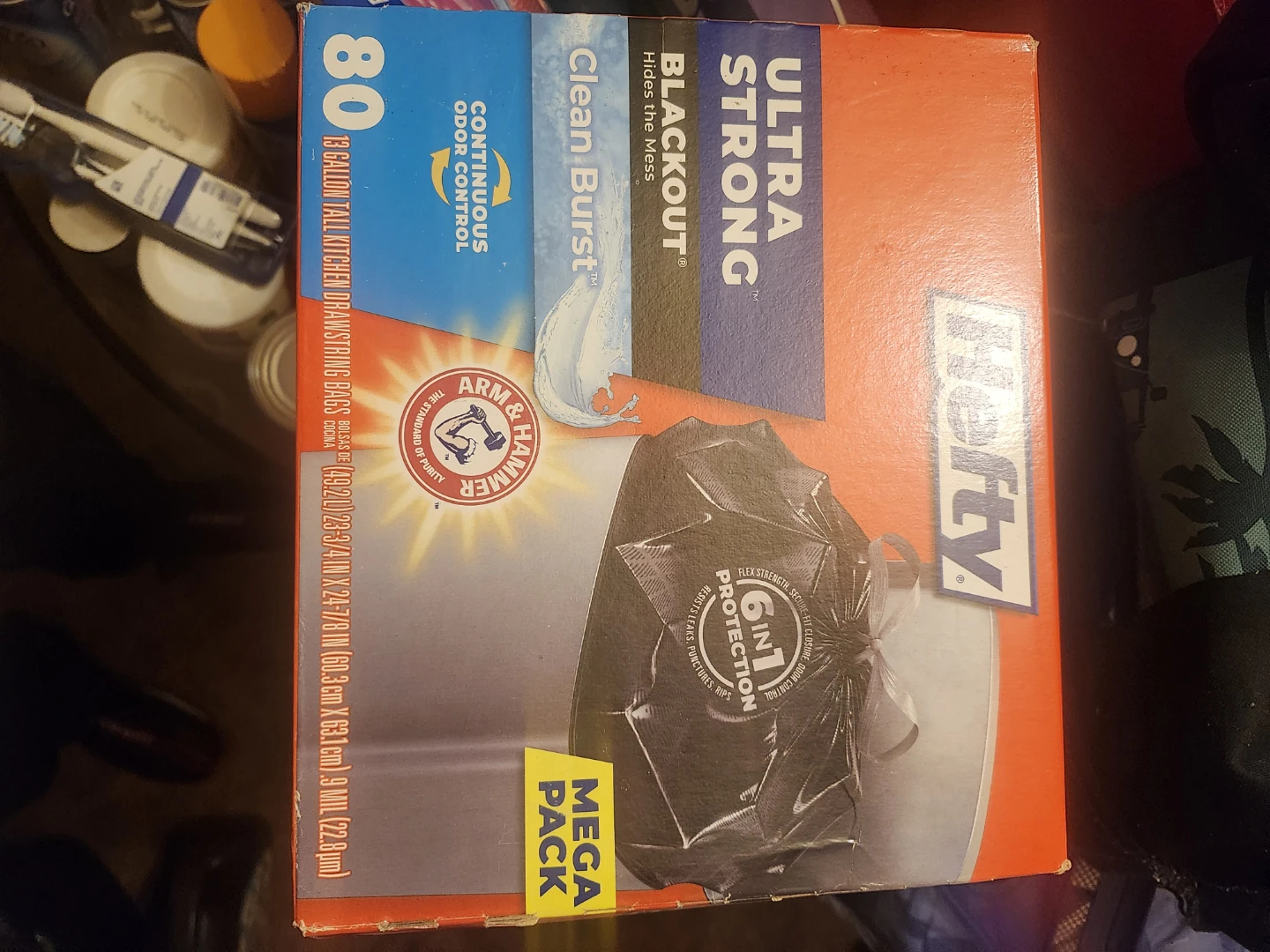 Hefty 80 Count 13 Gallon Tall Kitchen Trash Bags - Blackout