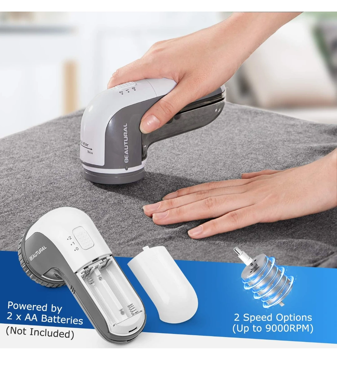BEAUTURAL Fabric Shaver and Lint Remover - photo 2