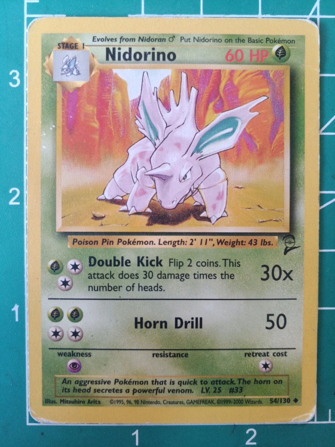 Pokemon Nidorino Card 54/130