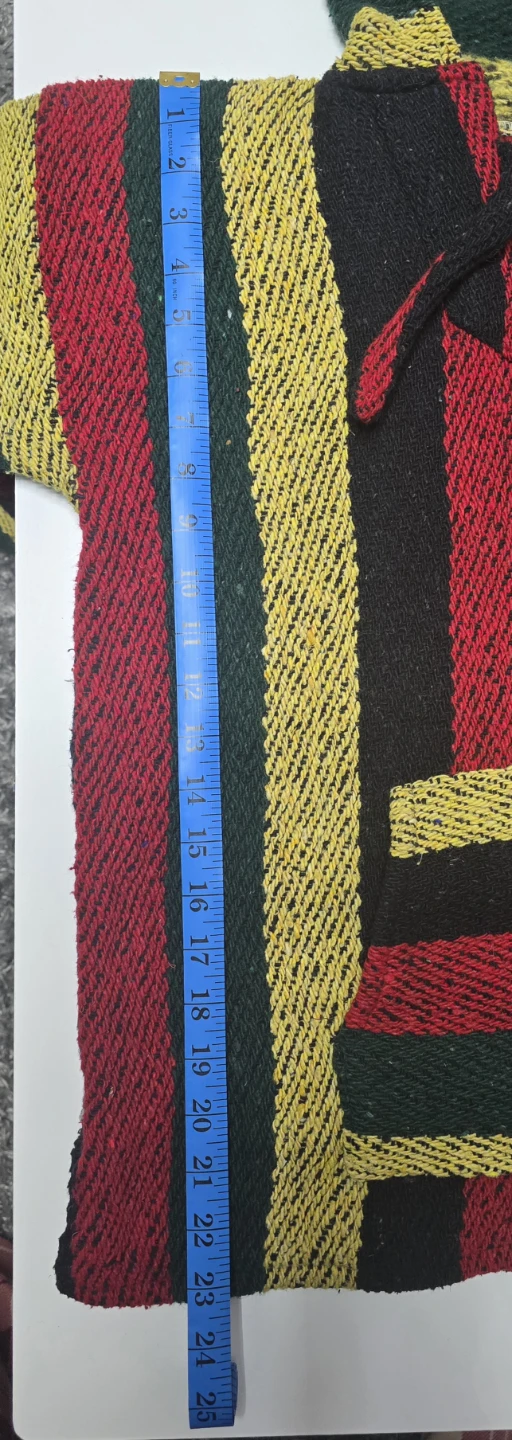 Striped Rasta Baja Hoodie For Men & Women, Vintage style Hoodie - photo 5