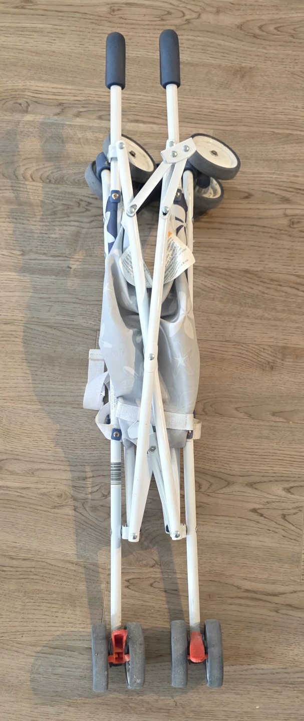 Blue Floral Baby Stroller