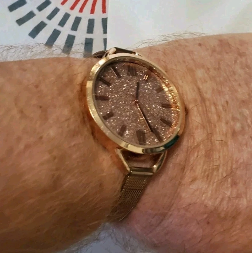 Rose Gold Glitter Dial Watch - photo 3