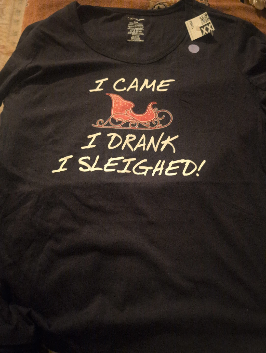 Black T-Shirt "I Came, I Drank, I Sleighd!"