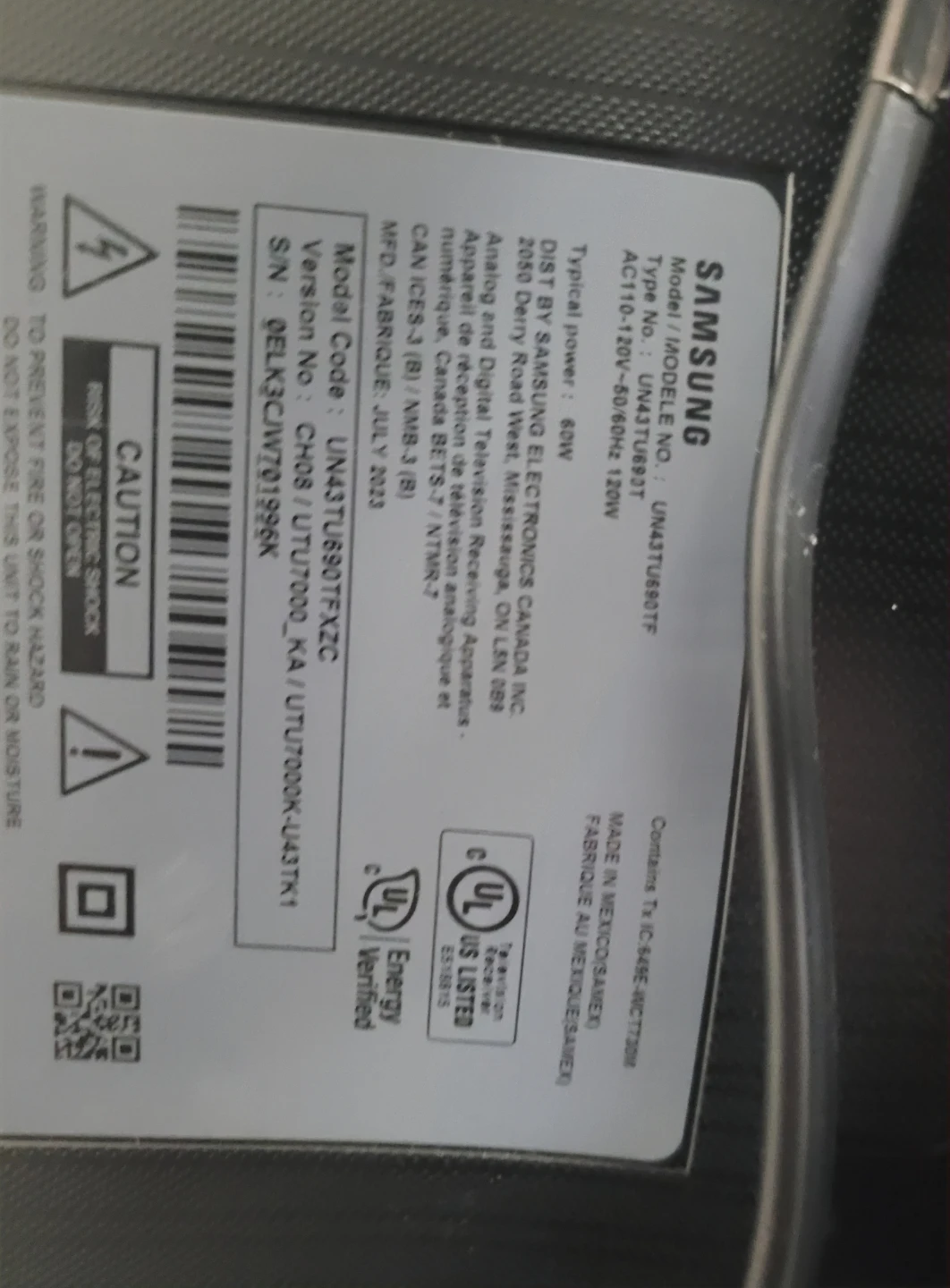 Samsung 43 smart tv  come with rolling stand. - photo 2