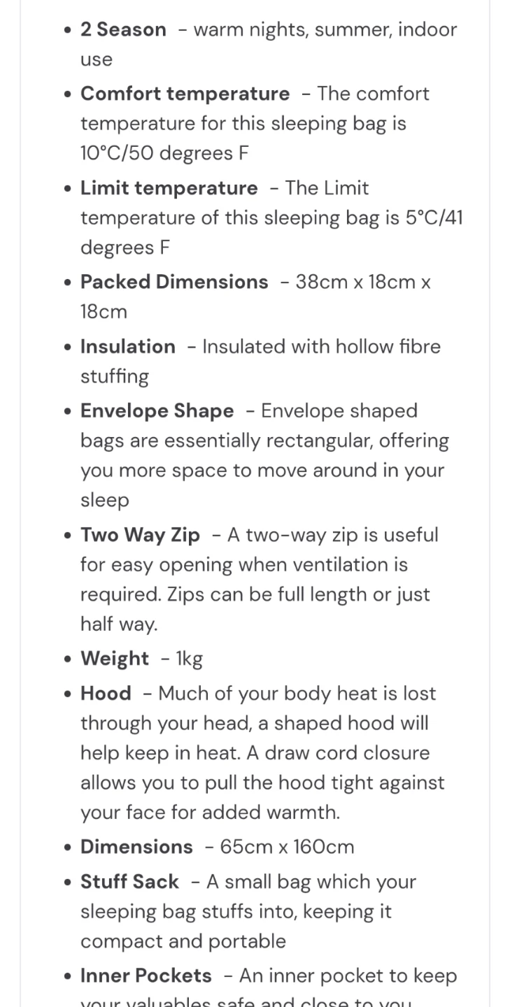 Summit Mini Square kids sleeping bag. - photo 3