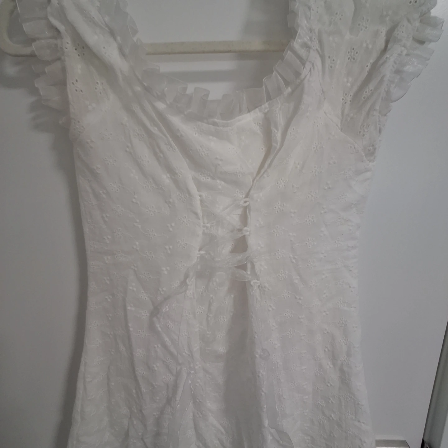 White Broderie Anglaise Dress - photo 2