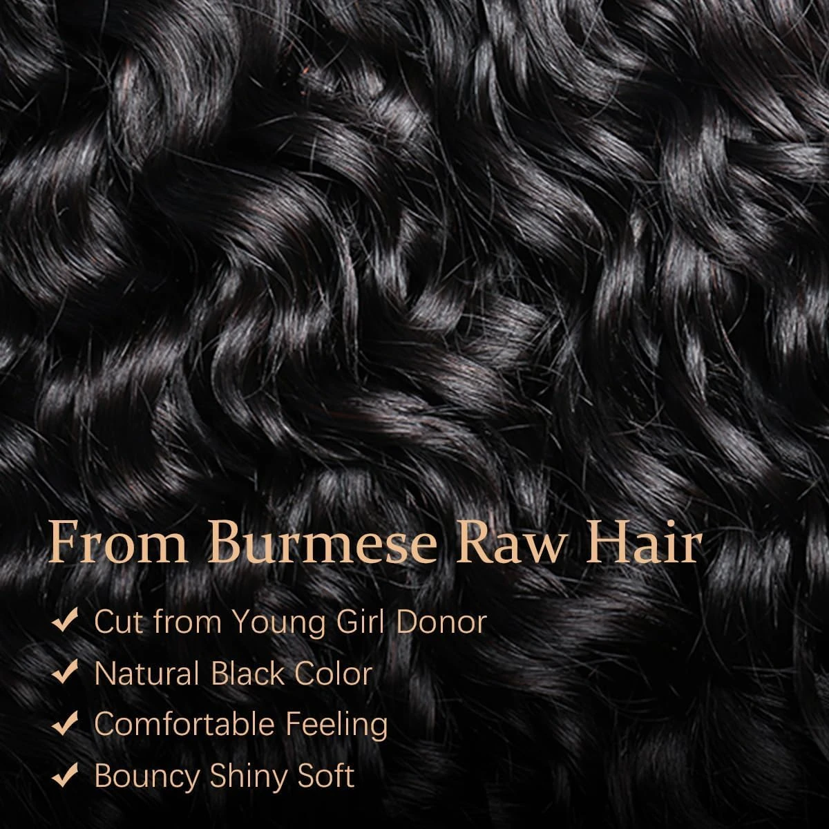 3 Bundles Water Wave Curly Hair Extensions - photo 2