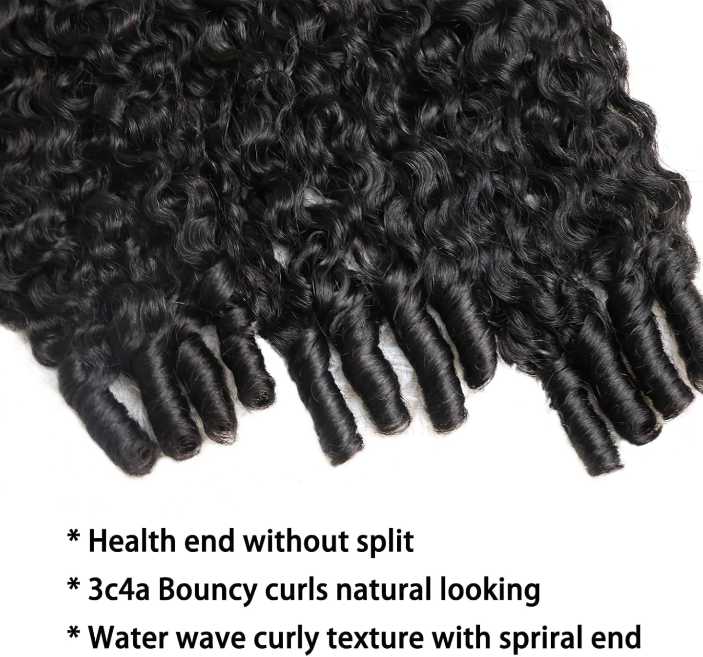 3 Bundles Water Wave Curly Hair Extensions - photo 5