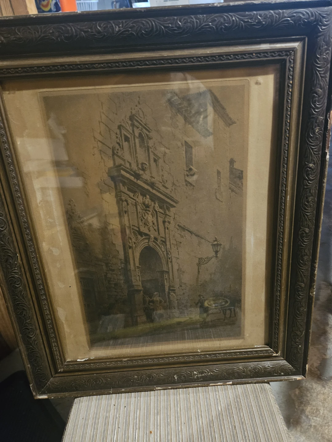 Framed Vintage Print of European Archway - photo 3
