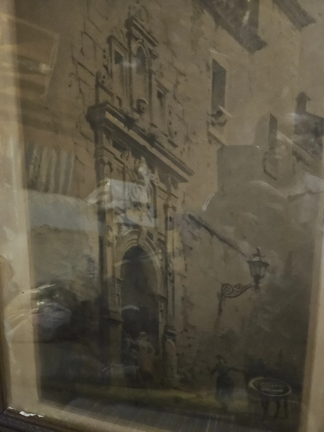 Framed Vintage Print of European Archway - photo 4