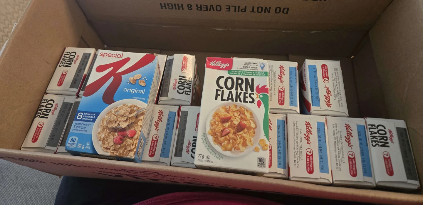 Single serving Kellogg's Corn Flakes Cereal - Multiple Boxes