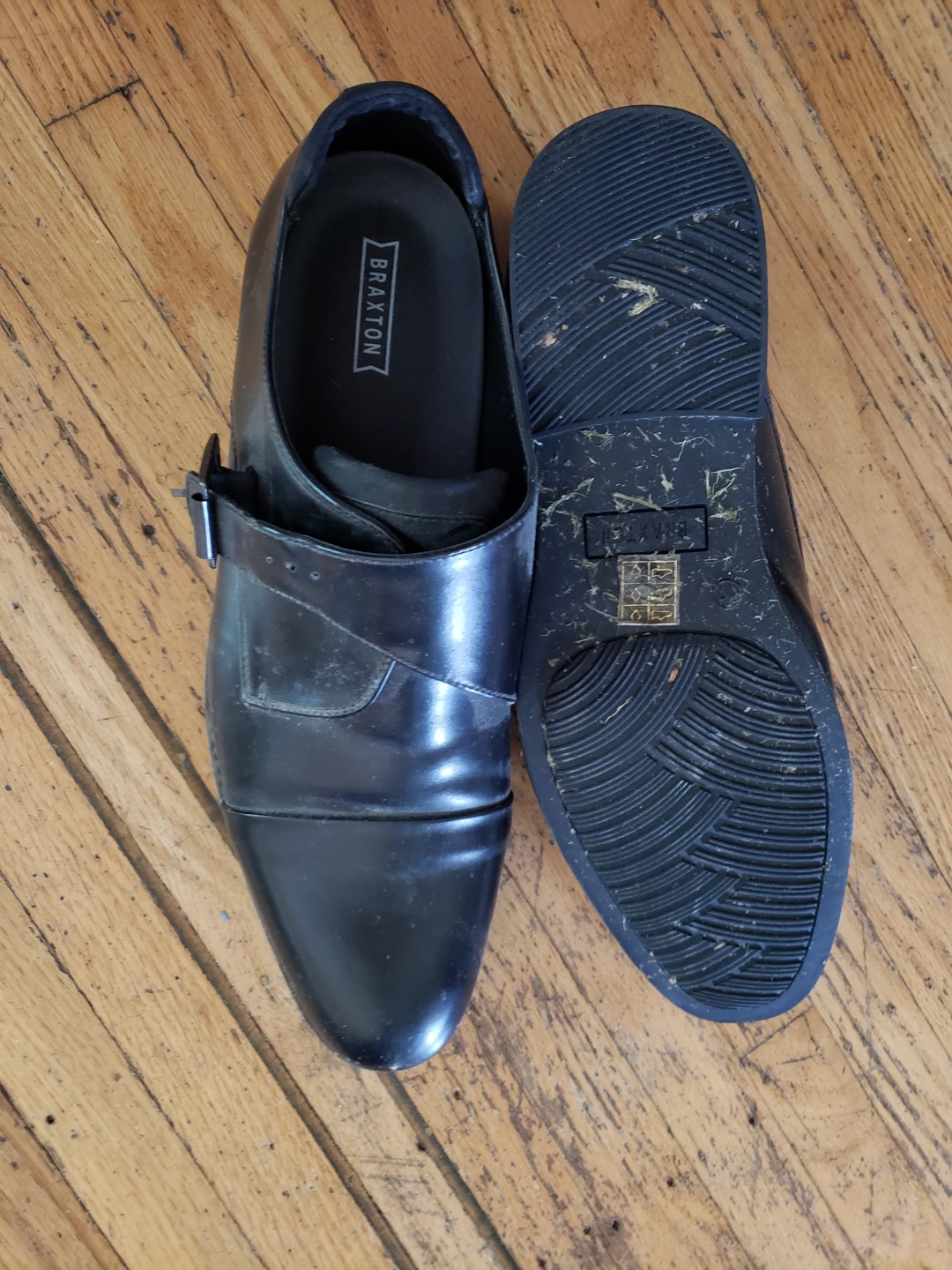 Braxton Black Monk Strap Shoes ⚽️ - photo 2