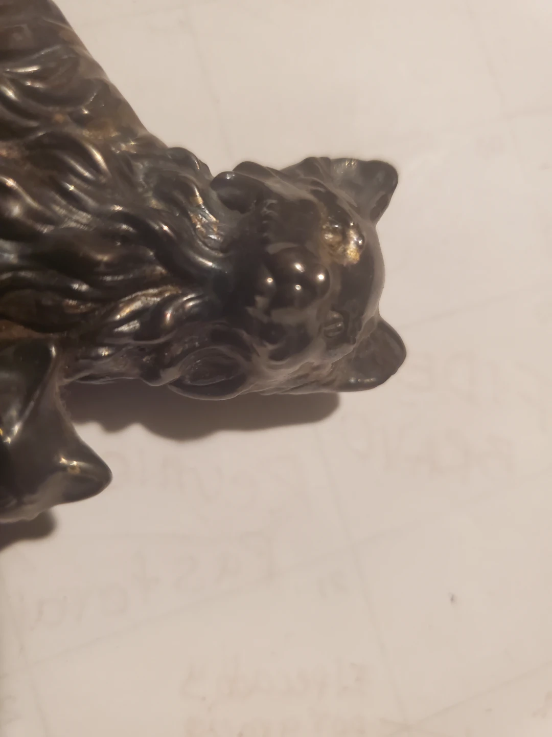 STERLING SILVER. Vintage Metal Cat Family Figurine - photo 4